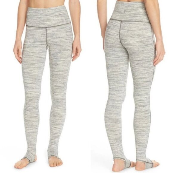 Free People Movement Namaste Heather Grey Stirrup Leggings Yoga Dance Size M - Picture 1 of 12